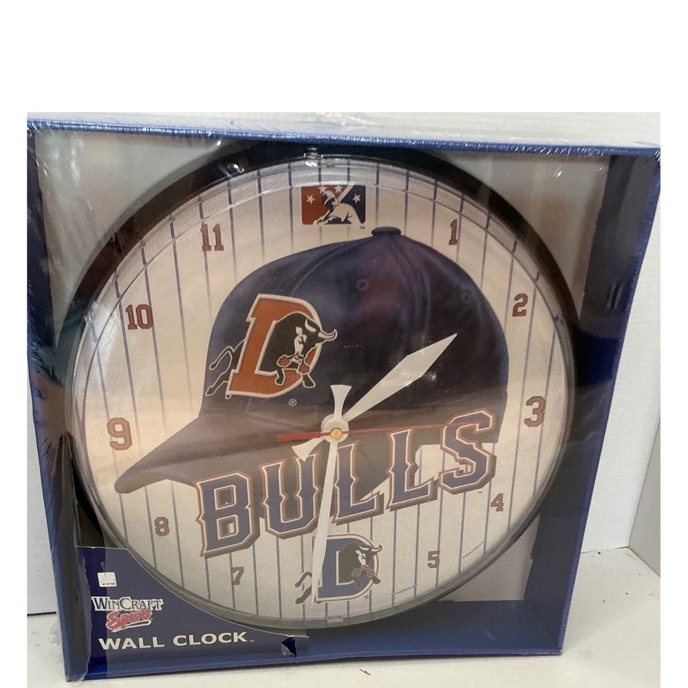 WinCraft Durham Bulls Wall Clock MiLB Baseball Pinstripe Decor 12 Inch NWT